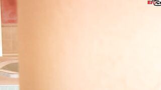 Blonde hoe with natural boobs anal fuck in a spa