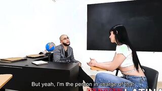 Latina stepmom getting boned by teacher to keep her step daughter from being expelled