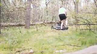 Dutch thot plowed inside the woods