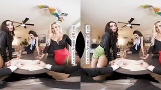 Naughty America - Employees Caitlin Bell, Crystal Rush, and Jamie Michelle treat their boss with their mouths and leaking pussies