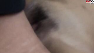 SLIM DARK HAIR 18 YO STRANGING WITH ANAL