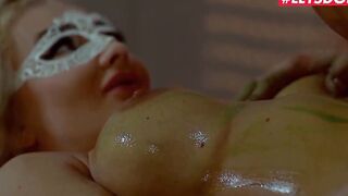 RELAXXXED - Halloween Oiled Massage For Big Melons Blonde Kayla Green - LETSDOEIT