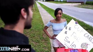 Tiny Black beauty Selling Cupcakes For College Decides To Sell Her Muffin And Earn More Money Instead