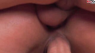 Filthy Goddess tits blonde getting two gigantic dicks in an anal 3-way