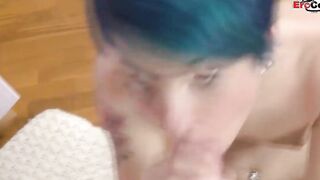 Slender 19 Yo with small boobies and blue hair fuck wild