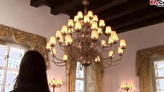 Slim dark haired thot with big legs fucks anal in Nylon Pantyhose