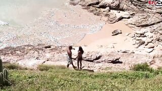 Outdoor sex inside the ocean with a thin latina with