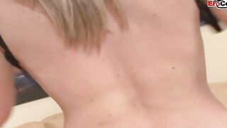 Blonde Women with tiny jugs getting a jizzed inside her