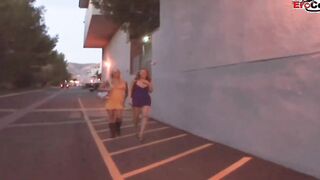 Blonde lesbian girls banged! with a strap-on sex toy
