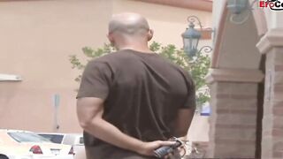 Red haired skank with natural titties pick up at the street