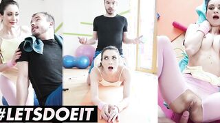 RELAXXXED - Dark Hair Cutie Valentina Bianco Spreads Her Legs For Cock At The Gym - LETSDOEIT