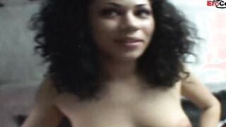 teenagers with curly hair and small titties pick up at the street