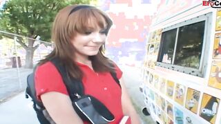 Barely Legal Women with small jugs getting a twat jizzed after