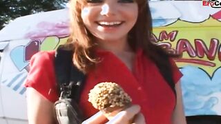 Barely Legal Women with small jugs getting a twat jizzed after