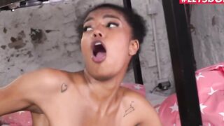 HORNYHOSTEL - (Tina Fire, Jesus Reyes) - Gigantic Boobs Ebony Latina Getting Her Pussy Boned By huge ebony cock Panty Sniffer