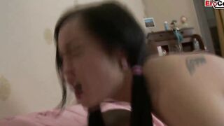 18yo slender eighteen Yo in a pantyhose getting a very gigantic