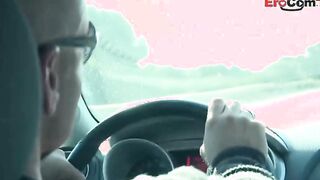 BEAUTY GERMAN HITCHHIKER BITCH SEDUCED GUY FOR OUTDOOR SEX