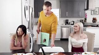 MyFamilyPies - Step Milf "Sit you ass down with your tiny pecker and wait until we finish our dessert" S22:E3 Slut two