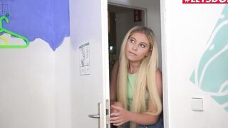 TURNED ON HOSTEL - 19 Year Mature Lilly Bella Fucks The Security Guard