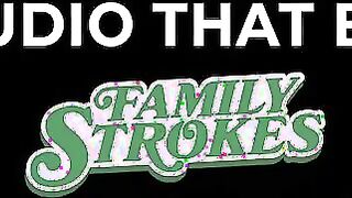 Family Strokes - Mischievous barely legal Yo Hottie Bribes Her New Step Brother By Gagging On His Huge Dong