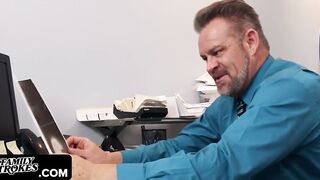 Naught Barely Legal Seduces Stepdaddy At Work
