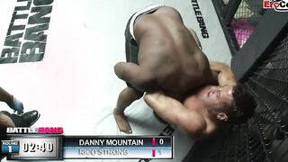 Dark Haired skank with gigantic titties fucking a boxer in the