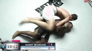 Dark Haired skank with gigantic titties fucking a boxer in the