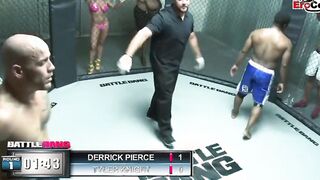 Blonde thot with natural hooters fucks into a boxing ring