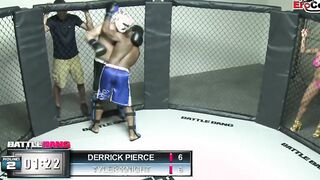 Blonde thot with natural hooters fucks into a boxing ring