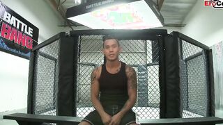 Slim black Hot with small hooters fucks into the boxing