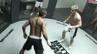 Slim black Hot with small hooters fucks into the boxing