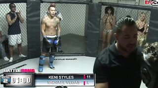 Slim black Hot with small hooters fucks into the boxing
