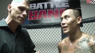 Slim black Hot with small hooters fucks into the boxing