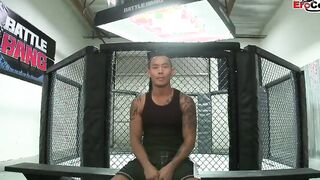 Slim black Hot with small hooters fucks into the boxing