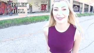 MAMACITAZ - Blonde Beauty Vyvan Hill Shows Off Her Cock Rides Skills Outdoors