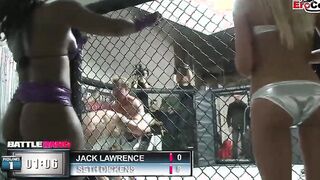 Petite blonde 18 yo with small tits fucks into a boxing