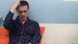 AMATEUREURO - Long Jugs Red Blowjob Julie Valmont Brings Presents And Pussy On Christmas Eve