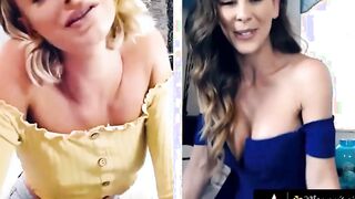 MOMMYSGIRL Thirsty Emma Hix And Stepmom Cherie DeVille Share Their Dripping Snatch On Cam