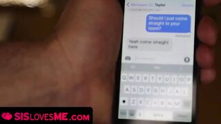Step-Dude Plows Taylor May's Shaved Twat With His Thick Penis