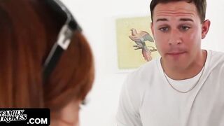 Family Strokes - Turned On Stepbrother Drills Stepsis Tight Pussy