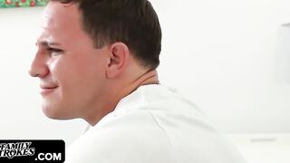 Family Strokes - Turned On Stepbrother Drills Stepsis Tight Pussy