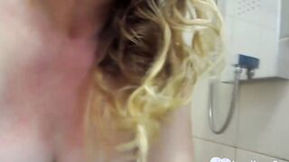 Blonde mom pleasures herself just for you