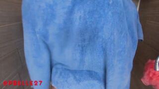 point of view Huge Boob mom Step Milf PBelle27 Shower Voyeur Webcam