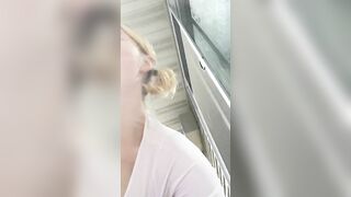 18 Yo masturbates outdoors on balcony