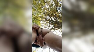 Caught Cumming inside A Field