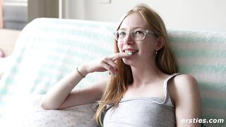 Petite Hottie 18 Year Old Having Fun with Her Unshaved Red Bush