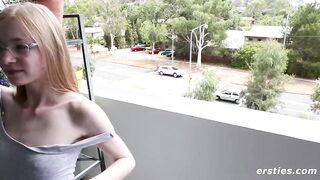 Petite Hottie 18 Year Old Having Fun with Her Unshaved Red Bush