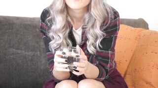 Russian adorable Cutie Tieny masturbates her tight snatch