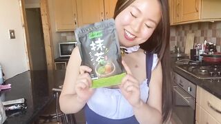 Crazy Sexy morning have your adorable oriental GF for breakfast into kitchen point of view
