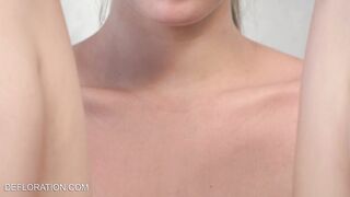 Blonde innocent Victoria first time casting